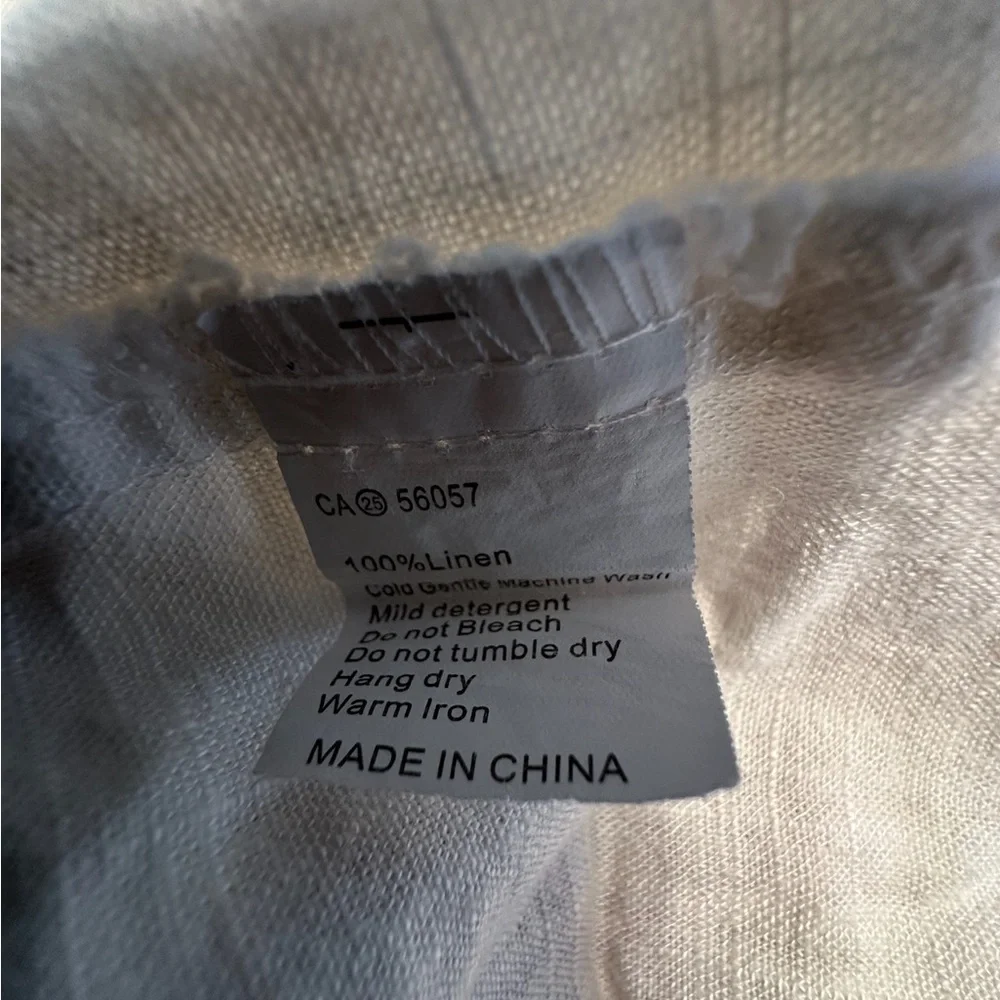 Princess Polly Daphne Linen Spaghetti Strap Ruffle Crop Top in US Size 10